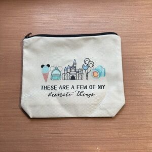 Charming Cream Canvas Cosmetic Bag